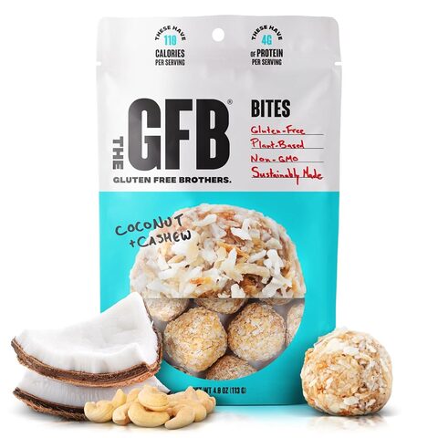 Small round bites with white coconut flakes